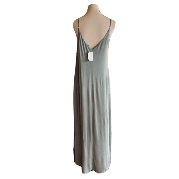 WEST KEI Womens Sage Gauze V-Neck Maxi Dress Size M $70 - Picture 9 of 11